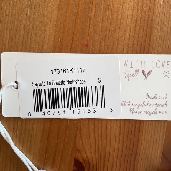 Spell Sayulita Tri Bralette - Nightshade NWT - Picture 8 of 8